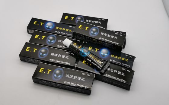 Κίνα Μαύρη κρέμα Numbing δερματοστιξιών E.T ανώδυνη 10g 39,9% προμηθευτής
