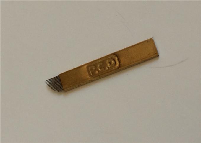 Μόνιμη χρυσή PCD 12 Microblading δερματοστιξιών Makeup λεπίδα δερματοστιξιών καρφιτσών βελόνων 0