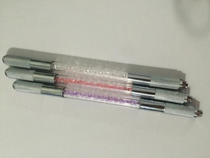 Κρυστάλλου υλική μάνδρα δερματοστιξιών Microblading φρυδιών Doubel επικεφαλής για μόνιμο Makeup 1