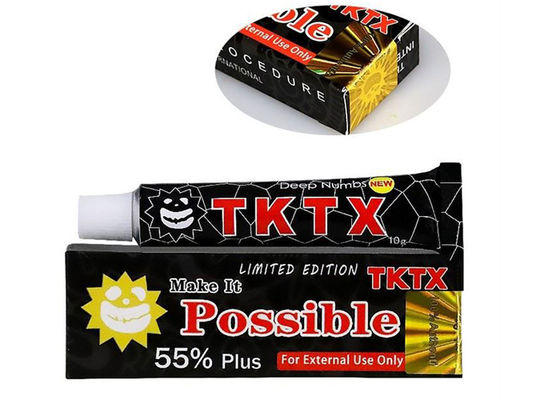 Κίνα 55% Μαύρη Κρέμα Τοπικής Αναισθησίας Tktx Κρέμα Αφαίρεσης Τατουάζ με Λέιζερ 10g προμηθευτής