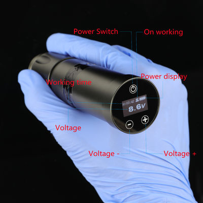 Ατσάλι από ανοξείδωτο χάλυβα 1800mAh NARW Ασύρματη μηχανή τατουάζ 1-OLED οθόνη οθόνη αφής μπαταρία περιστρεφόμενο όπλο τατουάζ πένα τατουάζ με ισχύ RCA προμηθευτής