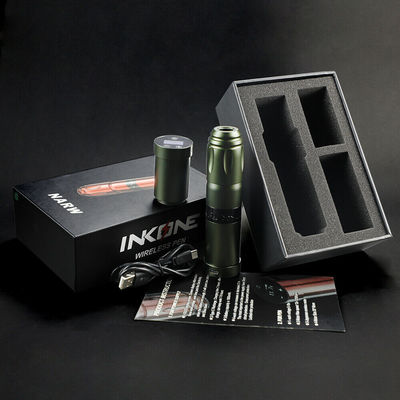 Ατσάλι από ανοξείδωτο χάλυβα 1800mAh NARW Ασύρματη μηχανή τατουάζ 1-OLED οθόνη οθόνη αφής μπαταρία περιστρεφόμενο όπλο τατουάζ πένα τατουάζ με ισχύ RCA προμηθευτής