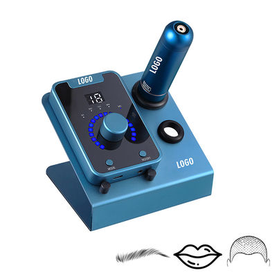 Ηλεκτρικό όπλο τύπου SMP συσκευή μικροχρωματοποίησης της τριχοφυΐας με μόνιμο μακιγιάζ και μηχανή τατουάζ Swiss Motor σε μαύρο μπλε προμηθευτής