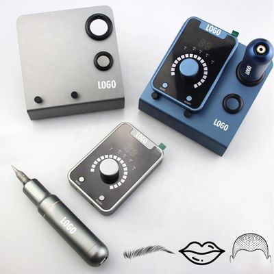 Ηλεκτρικό όπλο τύπου SMP συσκευή μικροχρωματοποίησης της τριχοφυΐας με μόνιμο μακιγιάζ και μηχανή τατουάζ Swiss Motor σε μαύρο μπλε προμηθευτής