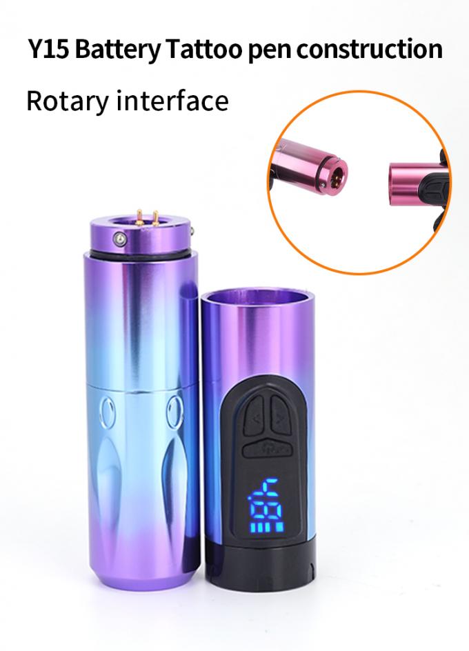 14500mAh Εφεδρική μπαταρία Δύναμη Ασύρματη μηχανή τατουάζ με οθόνη LCD και αντικαταστάσιμη μπαταρία αεροσκάφος σχεδιασμός αλουμινίου 4