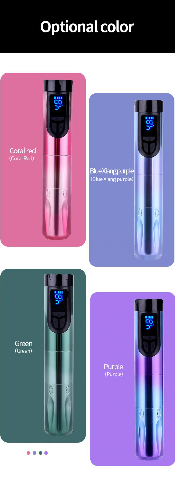14500mAh Εφεδρική μπαταρία Δύναμη Ασύρματη μηχανή τατουάζ με οθόνη LCD και αντικαταστάσιμη μπαταρία αεροσκάφος σχεδιασμός αλουμινίου 5
