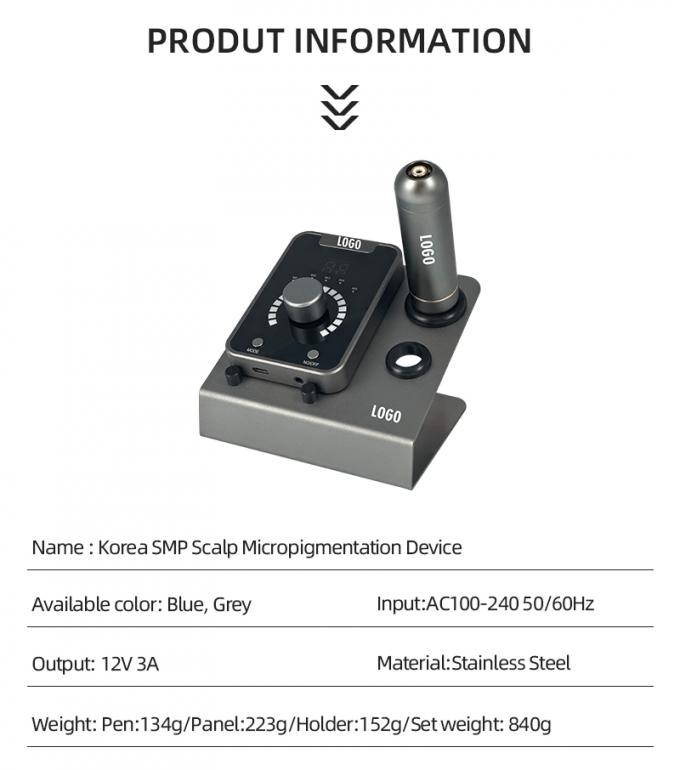 Ηλεκτρικό όπλο τύπου SMP συσκευή μικροχρωματοποίησης της τριχοφυΐας με μόνιμο μακιγιάζ και μηχανή τατουάζ Swiss Motor σε μαύρο μπλε 2