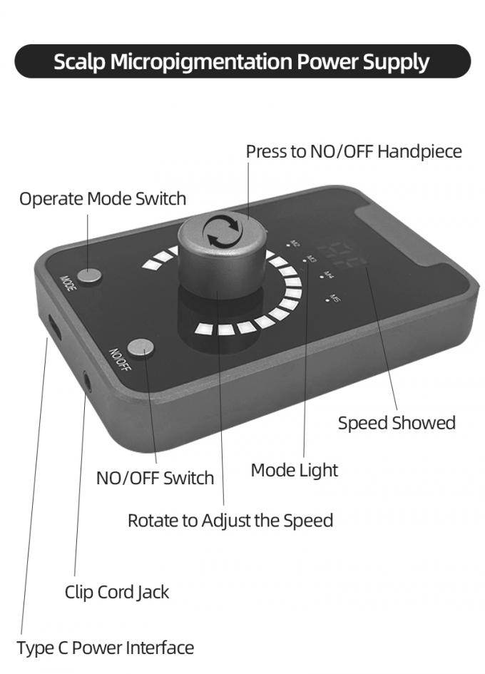 Ηλεκτρικό όπλο τύπου SMP συσκευή μικροχρωματοποίησης της τριχοφυΐας με μόνιμο μακιγιάζ και μηχανή τατουάζ Swiss Motor σε μαύρο μπλε 3